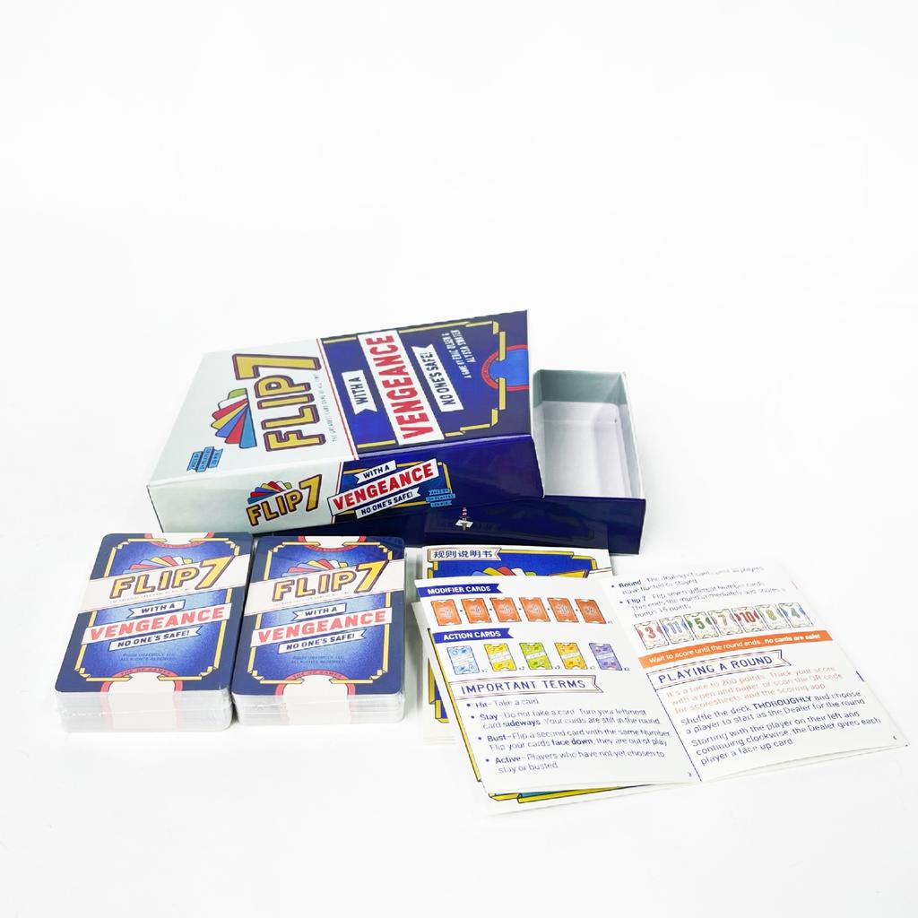 Flip 7 with a Vengeance Luck Party Board Game Cards