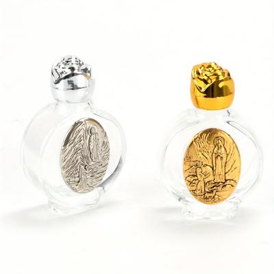 1Pc Holy Water Crown Virgin and Child Bottle Religious Cross Bottle Christian Virgin Sculpture Bottle Holy Water Bottle