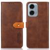 KHAZNEH For Motorola Moto G45 5G/G34 5G Case Golden Buckle Flip Leather Wallet Phone Cover