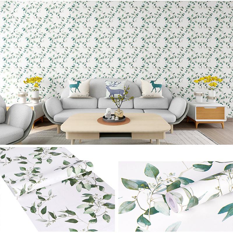 Vinyl Floral Leaf Peel and Stick Wallpaper Self Adhesive Contact Paper Removable Waterproof Wallpaper For Furniture Renovation