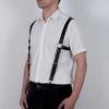 PU Leathers Suspenders for Men, Vintage Men Harness Punk Apparels Strap Chest Shoulder Belt Accessories