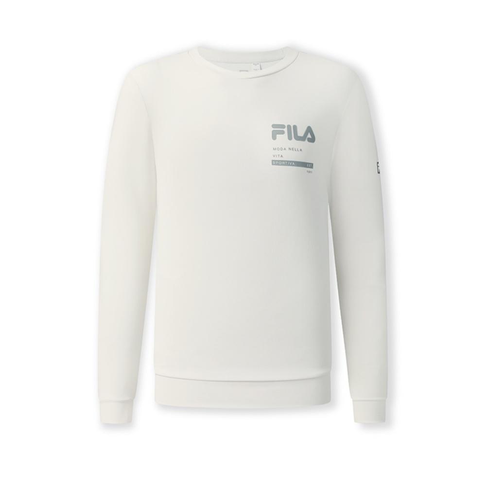 New FILA Fitness Sweatshirt Men's White A51M541203FIV
