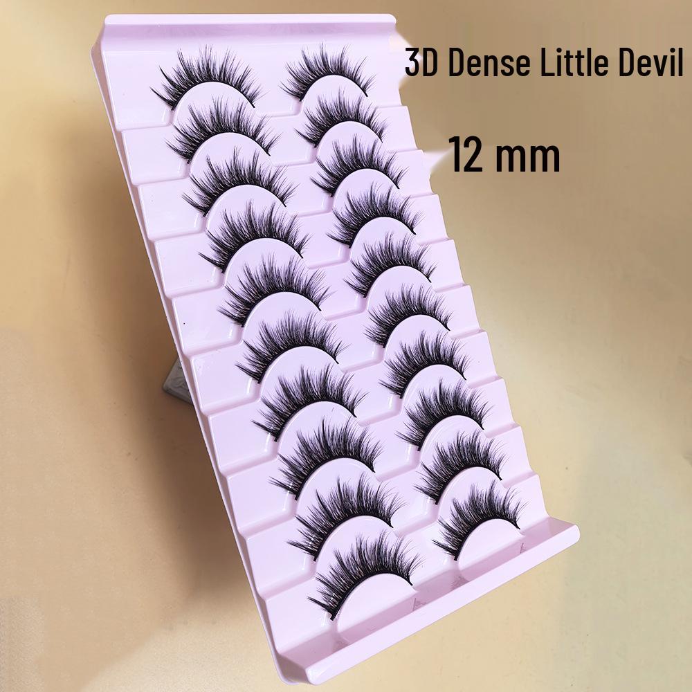 10 Pairs Barbie Manga Thick Cosplay False Eyelashes: European & American Natural Style