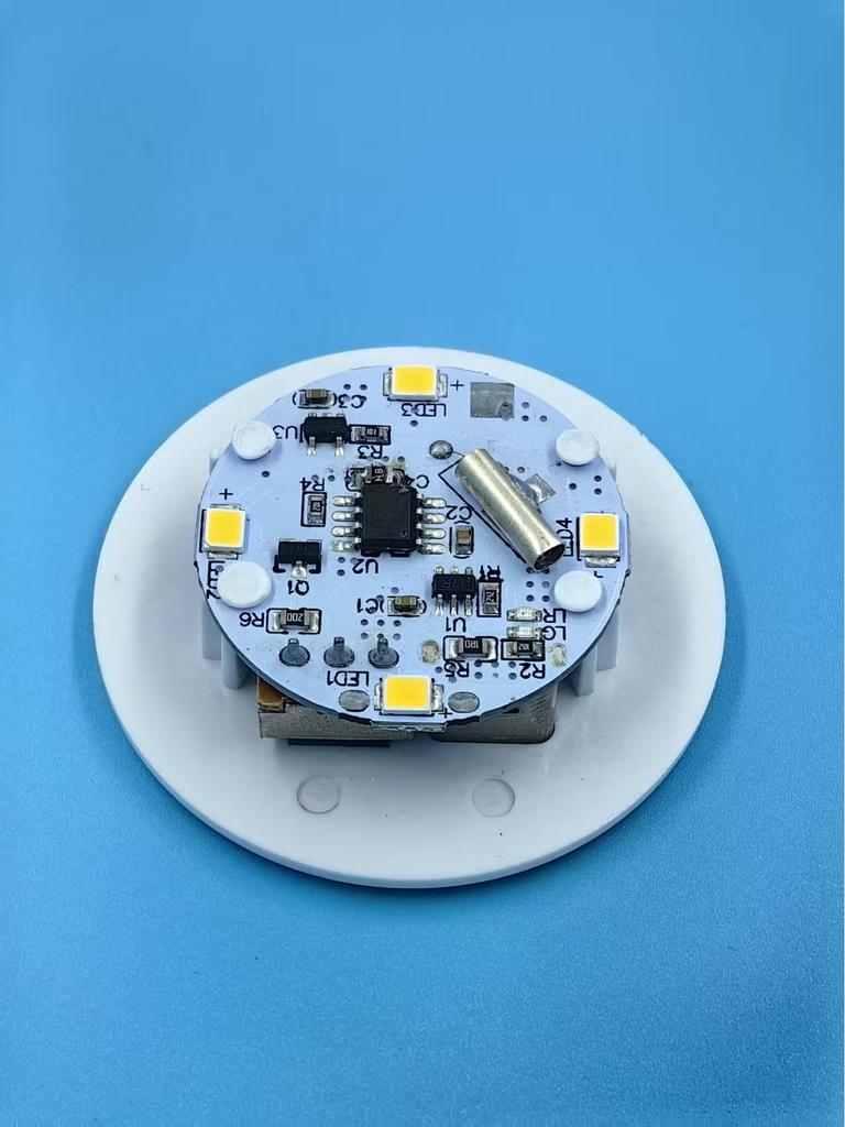 Colorful Night Light - 45mm Rechargeable Tap Control with Imitation Stone Design