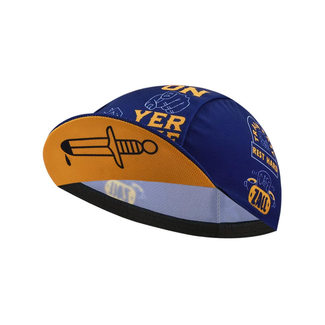 

Summer Cycling Printed Sports Hat Quick Drying Sweat Absorbing Breathable Headband Special Small Cloth Cap for Outdoor Activitie синий
