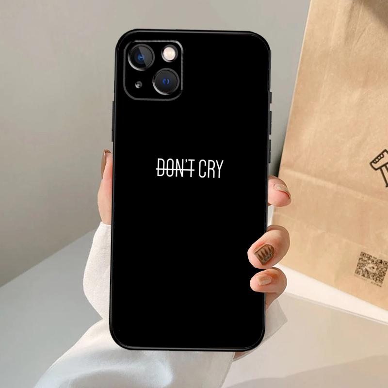 Sad Depression Black Word Phone Case For iPhone 16 15 14 11 12 13 Pro Max Mini Plus X XS Max XR Cover Coque
