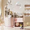 PP Makeup Brushes Storage Box Multi-compartment 360° Rotating Drawer Storage Organizer Large-capacity Dustproof