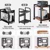 Floor-Standing Multi-Layer Mobile Printer Rack & Computer Host Organizer Cabinet