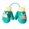 Thickened Rabbit Baby Toddler Children Warm Mittens Knitted Gloves Cartoon Gloves Baby Mittens