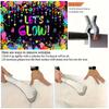 2D Glow in the Dark Party Backdrop for Blacklight Party and Teen Birthday Decor