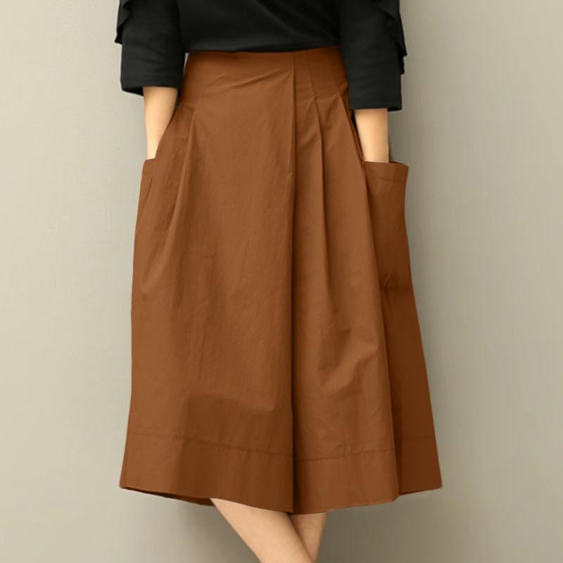 

Женские повседневные свободные укороченные брюки с эластичным поясом ZANZEA 4XL оранжевый