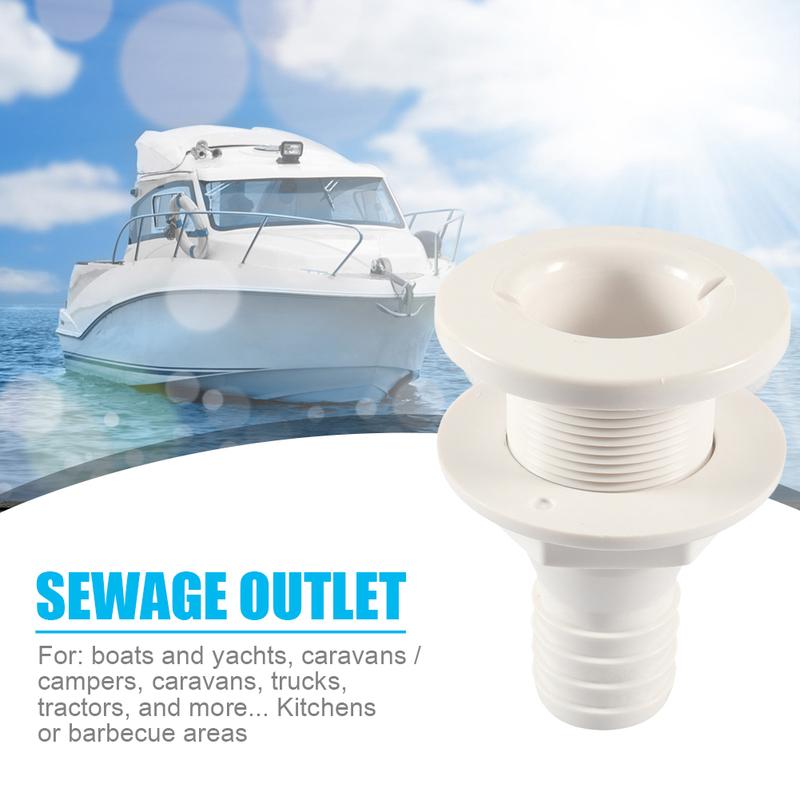 Flexible Bilge Pump Hose Kit PVC Complete Bilge Pumps tallation Kit 2pcs Clamps 6ft Hose Thru Hull Connector for Boats