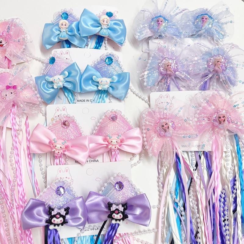 Frozen Elsa Hair Clips - No Damage Hair Bows for Girls
