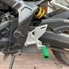 LEDISHUN Adjustable Step Bar Set for Kawasaki ZX-25R ZX-4R ZX-4RR Ninja 250 Ninja 400 Z250 Z400 (Green)