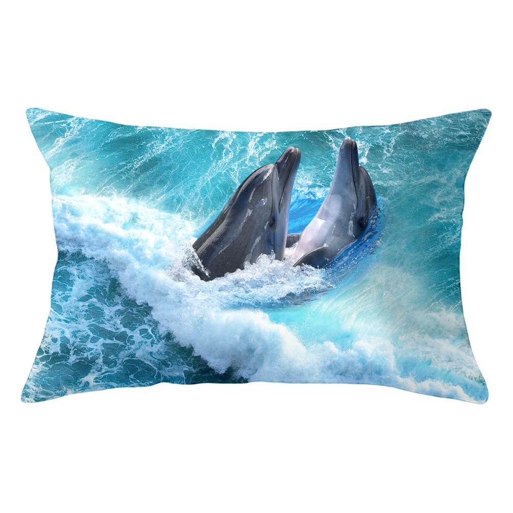 

30x50 см Дельфин океан поясничная наволочка диванная подушка автомобильная офисная подушка задняя подушка домашний декор 30X50cm