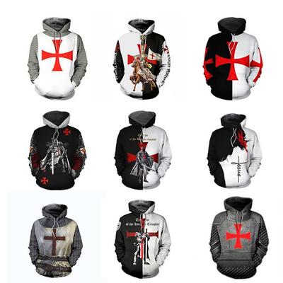 New Knights Templar 3D Printed Hoodie Men's Trendy Sweatshirt Game Around Sweatshirt