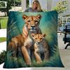 1 pc. Impressão de Arte da Natureza Leoa e Filhote - Perfeito para Decoração de Casa, Manta de Escritório, Presente ao Ar Livre, Adequado para Todas as Estaçõesz041765