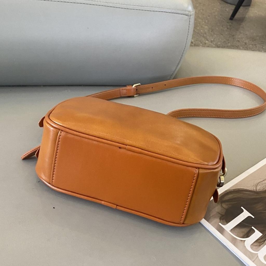 Leather messenger bag spring and summer versatile fashion handbag small fresh first layer cowhide high-end small square bag