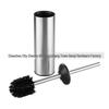 Stainless Steel Toilet Brush, Detachable & Washable, Wall-Mountable & Floor-Standing, Long Handle for Bathroom Use.