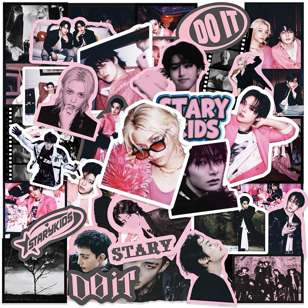 New 50pcs Stray Kidd Skzoo Pop Music Group Stray Kidd Do It New Album Ipad Water Cup Graffiti Decorative Sticker Gift Spot