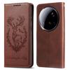 For Xiaomi 15 Ultra Stand Case Lucky Deer Imprinted Magnetic Closure Leather Wallet Phone Cover
