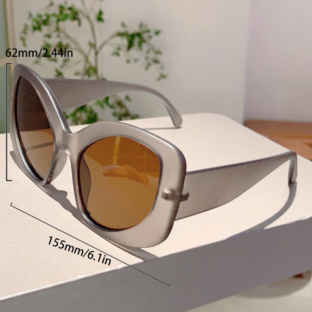 Stylish Oversized Sunglasses Women  New Irregular Rim Outdoor Shades for Travelling Trendy Design Anti-UV Sun Glasses
