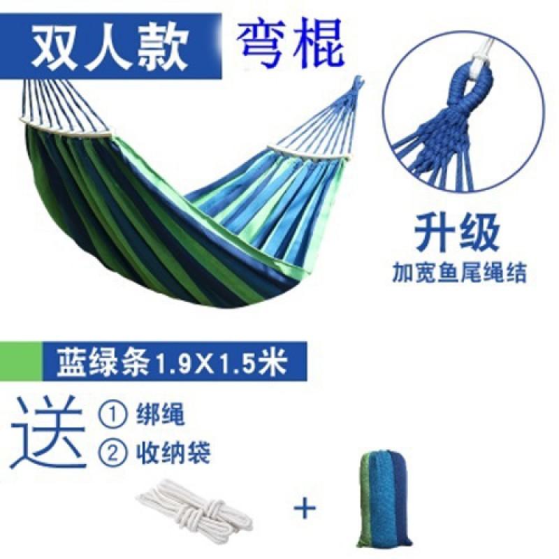 Heavy Duty Hammock Outdoor Indoor Use Single Double Person Anti-Tip Thick Canvas Cotton Sleep Swing Chair