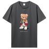 Strong Boxer Teddy Bear Never Give Up Print Men T-shirt Summer Short Sleeve Cotton Basic Tops Tees  TShirt Streetwear Clothes