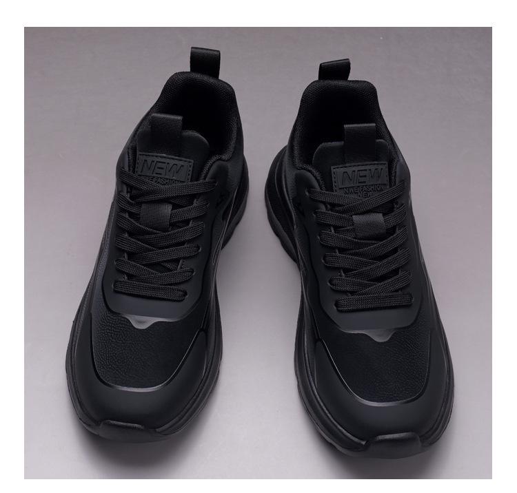Men's 2026 Fashion Soft Sole Black Running Shoes - Trendy, Breathable & Comfortable for Autumn.