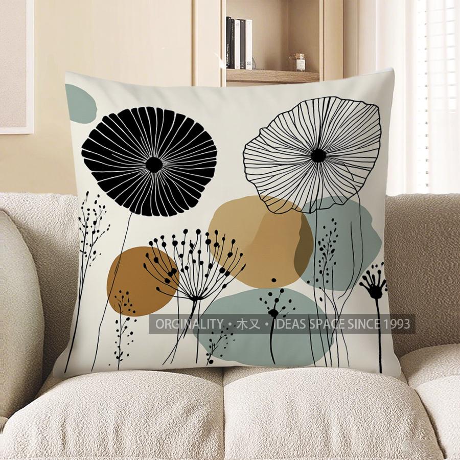Home Decor Modern Floral Pattern Pillow For Home Decor Pattern Cushion Cover Suitable For Sofa Bedroom Car Pillow Cover