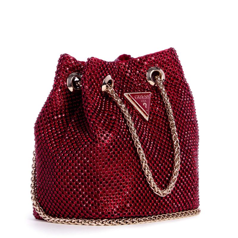 New GUESS Fabric Bucket Bag, Shoulder Bag, Crossbody Bag, Handbag Medium Size Women's RP935075-PIN