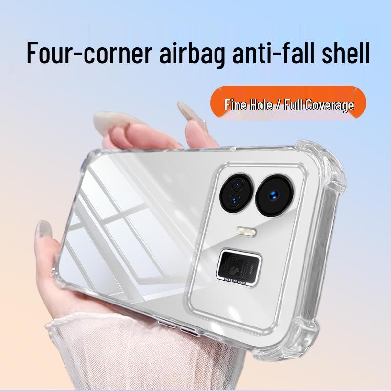 

Realme GT Neo5 / Neo5 SE Transparent TPU Airbag Case – Drop-Proof, High-End Feel, Ins Style Realme GTneo5 прозорий