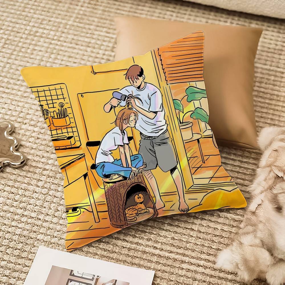 G-Grim-b Pillow Case Anti-dustmite Invisible Zipper Sofa Bed 12x12Inch