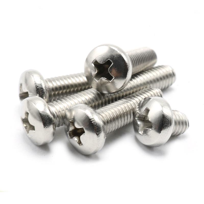 316 Stainless Steel Phillips Pan Head Machine Screw, Round Head M5/M6/M8