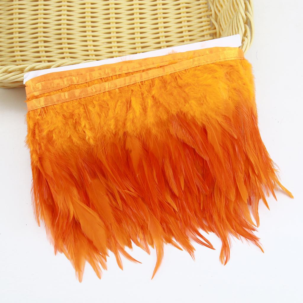 Feather1/5/10 Meter Rooster Chicken Feather Trims 4-6 Inch Natural Feathers for DIY Crafts Costume Clothing Hat Mask Making