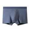 Men's Cotton Modal Boxer Briefs - Breathable Large Size, Striped Japanese Style for Autumn and Winter.