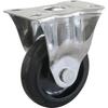 TRUSCO TYS Series All Stainless Steel Fixed Rubber Wheels, 125mm, TYSK-SUS-125