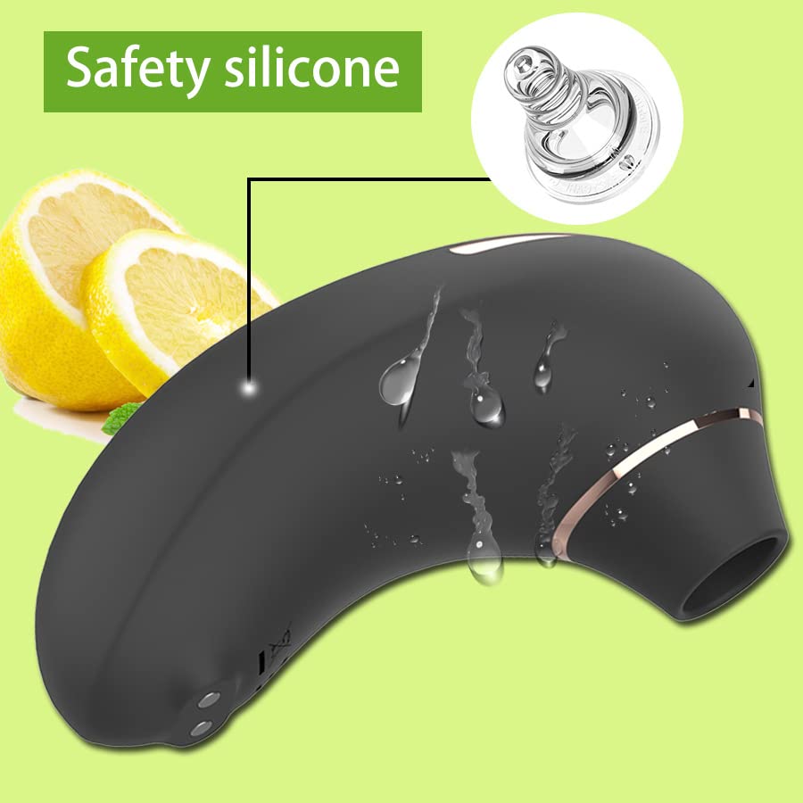 ZOMTOP Suction Electric Massager for 9 Suction Clitoral Suction Nipple Clitoral Stimulation Small Squirting Electric Nipple Development USB Waterproof