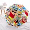 1pc Crayon Shin Chan Automatic Open/Close Folding Umbrella, Windproof 8 Rib Construction, Lightweight Travel Umbrella for Women/Men,a0902106