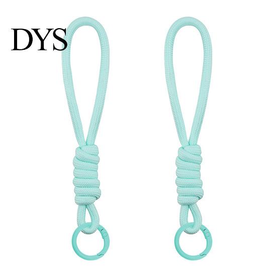 High Elasticity Rope Strap 2Pcs Braided Pendant Lightweight High-Elastic Keychain Holder with Soft Touch Wrist Reinforced Knot Design Macaron