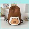 Capybara Backpack For School With Oxford Fabric And Air Cushion Straps For Teens Special Characters Included