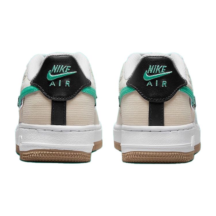 Nike Air Force 1 LE GS Spliced Swoosh Kids Sneakers White Black Sail DX6062-101