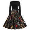 JPNTKY Fashion Spring Autumn O-Neck Long Sleeve Casual Dresses