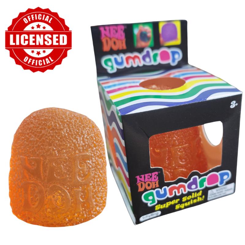 Schylling Mini Candy NeeDoh Gumdrop Soft Sensory Fidget Toy Stress Relief Squeeze Ball Small Gift