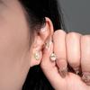 Neue Luxus-Ohrstecker 14K Gold Filled Klassisch Oval Moissanit Solitär-Stecker 4-Zacken-Fassung Minimalistische Edelstein-Ohrstecker