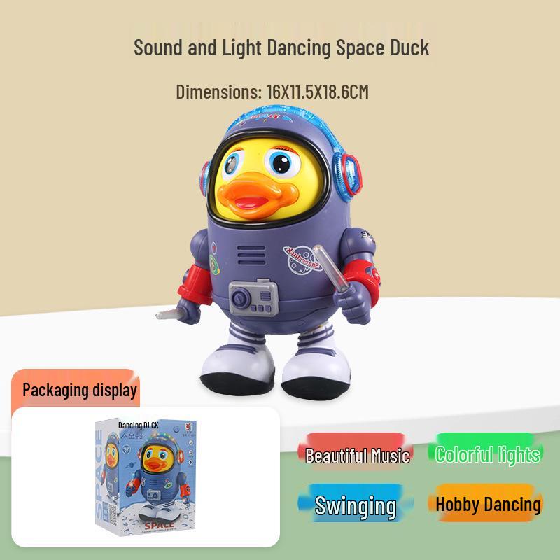 Electric Space Duck Dancing Toy for Babies and Kids (6+ Months) – Singing Robot Duckling
