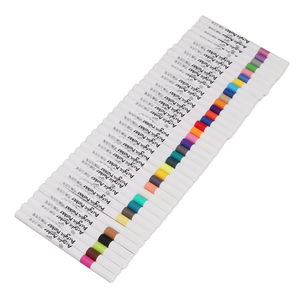 36 Pcs Acrylic Paint Pen 36 Color Multipurpose DIY Painting Acrylic Paint Pen Markers for Glass Wood Stone Fabric
