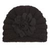 Autumn and winter new baby wool flower hat, children's warm flower pullover hat, baby hat