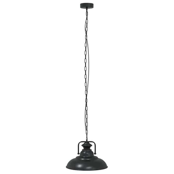 VidaXL Lampe suspendue E27 noir Ø 31 cm fer, éclairage suspendu, éclairage suspendu de cuisine, suspension, éclairage d'îlot 4103456