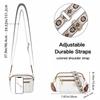 Ladies' Small Square Bag Two-te Leather Crossbody Bag Large-capacity PU Crossbody Wallet Multi-functial Small Square Bag
